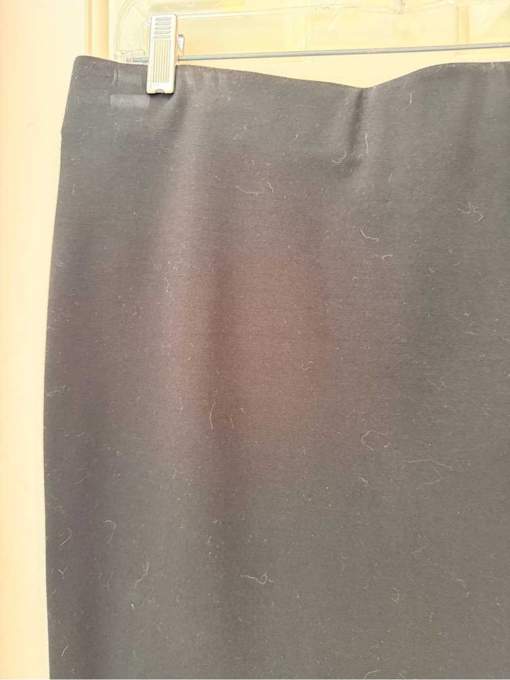 ECI New York Heavy Stretch Black Pencil Pull On Skirt, Smooth Flat Front, Sz M - Picture 3 of 14